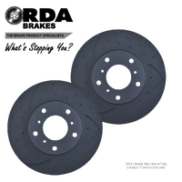 DIMPLED SLOTTED FRONT ROTORS for JEEP WRANGLER TJ *78mm HIGH 1999-2007 RDA7843D