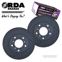 DIMPLED SLOTTED REAR BRAKE ROTORS + PADS for HOLDEN COMMODORE VE-VF V8 RDA7905D