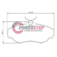 POWERSTOP CERAMIC FRONT BRAKE PADS for LAND ROVER DISCOVERY 2 V8 TD5 PS1336-KC