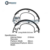 BRAKE BONDERS HAND BRAKE BRAKE SHOES for MITSUBISHI PAJERO NS-NX 2006-2021