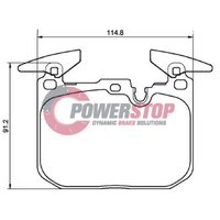 POWERSTOP KEVLAR CERAMIC FRONT DISC BRAKE PADS for MINI JCW COUNTRYMAN F60 2.0L PS2299-KC