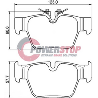 POWERSTOP KEVLAR CERAMIC REAR DISC BRAKE PADS for MINI JCW COUNTRYMAN F60 2.0L PS5364-KC