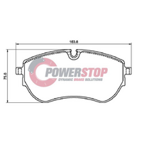 POWERSTOP TITANIUM FRONT BRAKE PADS for VOLKSWAGEN AMAROK 3.0 V6TDi 2016-2022 PS5293-4WD