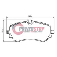 POWERSTOP TITANIUM BRAKE PADS for VOLKSWAGEN AMAROK 3.0 V6TDi 2016-2022 PS5293-4WD