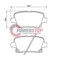 POWERSTOP KEVLAR CERAMIC REAR BRAKE PADS for HOLDEN COMMDORE ZB AWD 315MM PS5361-KC