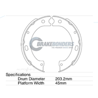 BRAKE BONDERS HANDBRAKE SHOES for TOYOTA LANDCRUISER VDJ200 2007-2021 N1922