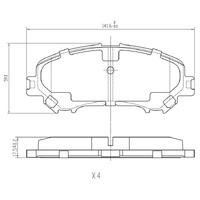 RDA PHANTOM CERAMIC FRONT BRAKE PADS for NISSAN XTRAIL T32 2016-2022 RDC2243