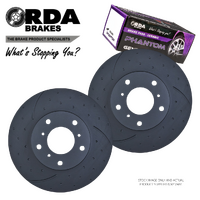 DIMPLED SLOTTED FRONT BRAKE ROTORS+ PADS for JEEP GRAND CHEROKEE WK RDA8277D